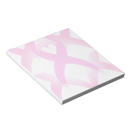 Ich unterstütze, Brustkrebs-Bewusstsein_ Notizblock (angewinkelt)