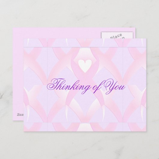 Ich unterstütze, Brustkrebs-Bewusstsein_ Postkarte (Vorne/Hinten)