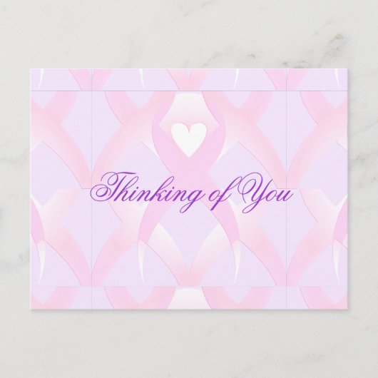 Ich unterstütze, Brustkrebs-Bewusstsein_ Postkarte (Vorderseite)