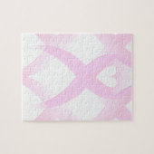 Ich unterstütze, Brustkrebs-Bewusstsein_ Puzzle (Horizontal)