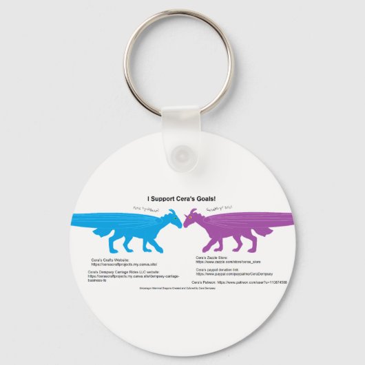 Ich unterstütze Ceras Ziel-Schlüsselanhänger Schlüsselanhänger (Vorderseite)