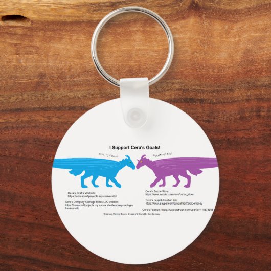 Ich unterstütze Ceras Ziel-Schlüsselanhänger Schlüsselanhänger (Vorderseite)