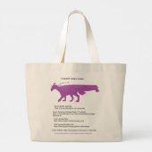 Ich unterstütze Ceras Zieltasche Jumbo Stoffbeutel (Rückseite)