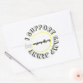 Ich unterstütze CJ Circle White Runder Aufkleber (Umschlag)