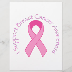 Ich unterstütze das Bewusstsein für Brustkrebs Flyer
