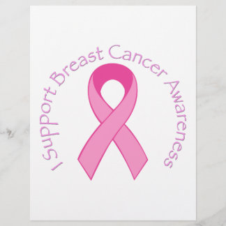 Ich unterstütze das Bewusstsein für Brustkrebs Flyer