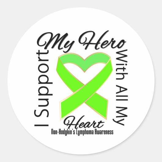 Ich unterstütze das Bewusstsein meines Helden ohne Runder Aufkleber (Vorderseite)