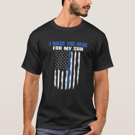 Ich unterstütze das Blau für die Polizei meines So T-Shirt (Vorderseite)