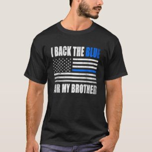 Ich unterstütze das Blau für meinen Bruder dünne b T-Shirt