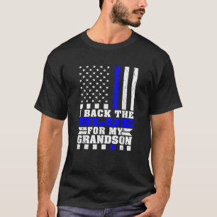 Ich unterstütze das Blau für meinen Grandson Proud T-Shirt