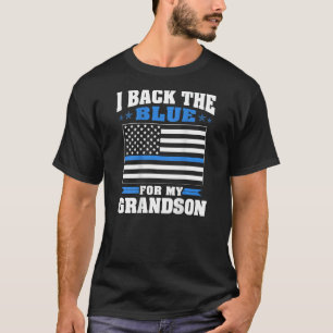 Ich unterstütze das Blau für meinen Grandson Proud T-Shirt