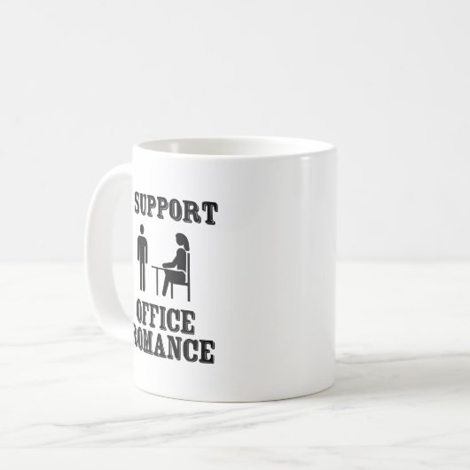 Ich unterstütze das Office Romance Kaffeetasse (Vorderseite Links)