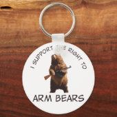 Ich unterstütze das Recht, den T - Shirt der Bären Schlüsselanhänger (Vorderseite)