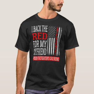 Ich unterstütze das Rote für den Feuerwehrmann mei T-Shirt