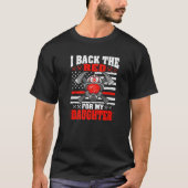Ich unterstütze das Rote für meinen Tochter-stolze T-Shirt (Vorderseite)