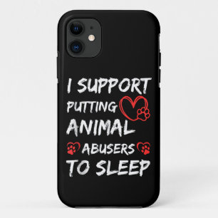 Ich unterstütze das Zur-Schlafengeben von Tierquäl Case-Mate iPhone Hülle