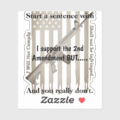 Ich unterstütze, dass der zweite Änderungsantrag n Aufkleber (Blatt)