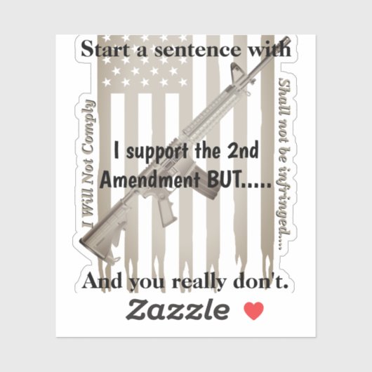 Ich unterstütze, dass der zweite Änderungsantrag n Aufkleber (Blatt)