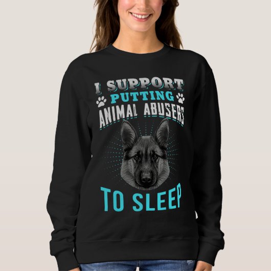 Ich unterstütze, dass Tierhändler Beagle D schlafe Sweatshirt (Vorderseite)