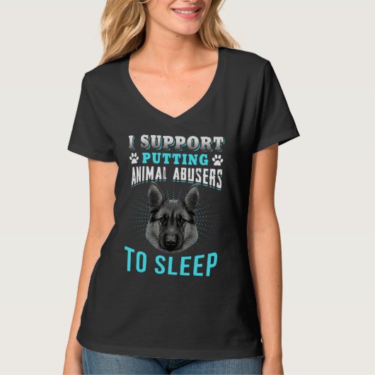 Ich unterstütze, dass Tierhändler Beagle D schlafe T-Shirt (Vorderseite)