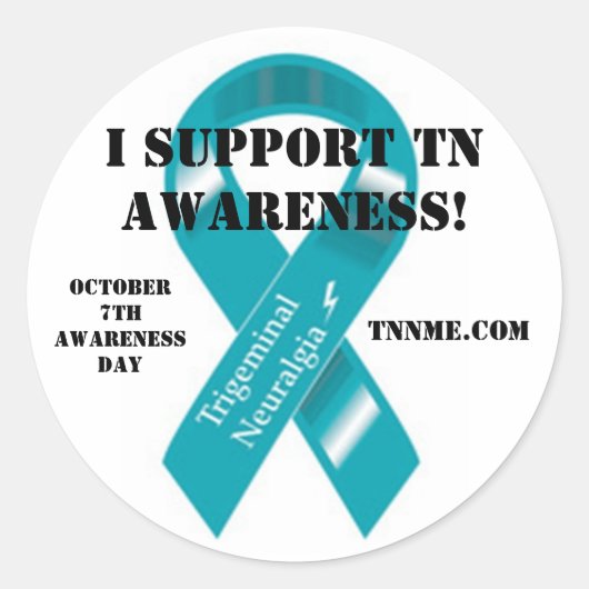 Ich unterstütze den Aufkleber zur Sensibilisierung (Vorderseite)