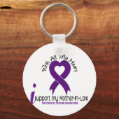 Ich unterstütze den Bauchspeicheldrüsenkrebs meine Schlüsselanhänger (Vorderseite)