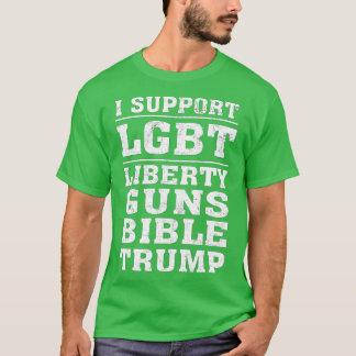 Ich unterstütze den LGB Liberty Guns Bibel-Rump T-Shirt
