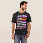 Ich unterstütze den LGBTQ-Stolz T-Shirt (Vorne ganz)