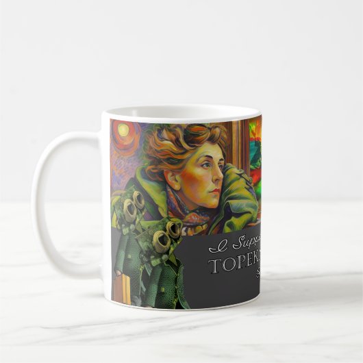 Ich unterstütze den Topeka Art Guild Becher Kaffeetasse (Links)