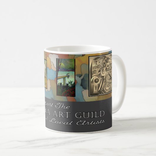 Ich unterstütze den Topeka Art Guild Becher Kaffeetasse (VorderseiteRechts)