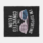 Ich unterstütze den verurteilten Felon Pro Trump 2 Fleecedecke (Vorderseite (Horizontal))