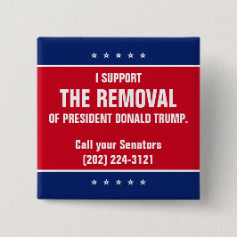 Ich unterstütze die Absetzung von Präsident Donald Button