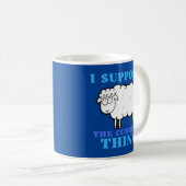 Ich unterstütze die aktuelle Sache komisch politis Kaffeetasse (VorderseiteRechts)