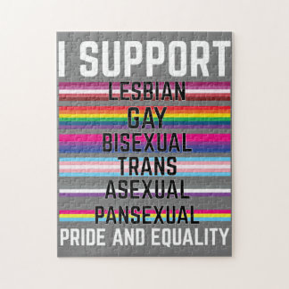 Ich unterstütze die asexuelle Schwulenschwule Puzzle
