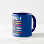 Ich unterstütze die asexuelle Schwulenschwule Tasse (VorderseiteRechts)