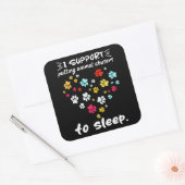 Ich unterstütze die Einstellung von Tiermissbrauch Quadratischer Aufkleber (Umschlag)