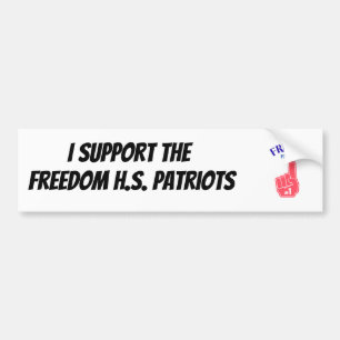 Ich unterstütze die Freedom S. Patriots Autoaufkleber