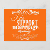 ICH UNTERSTÜTZE DIE GLEICHSTELLUNG VON EHREN -.pnn Postkarte (Vorderseite)