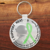 Ich unterstütze die militärische Schlüsselkette vo Schlüsselanhänger (Vorderseite)