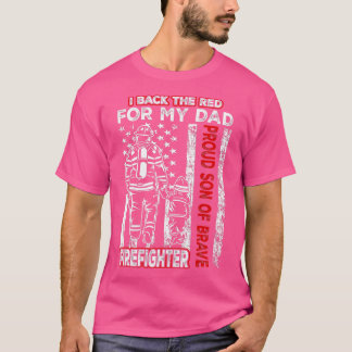 Ich unterstütze die Rot für meinen Vater Stolz Soh T-Shirt