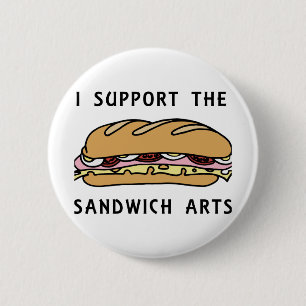 Ich unterstütze die Sandwich-Kunst Button