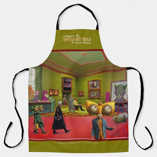 Ich unterstütze die Schürze der Topeka Art Guild (Vorderseite)