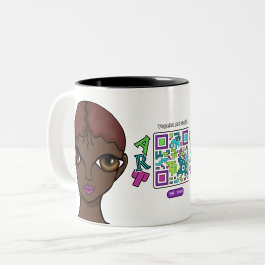 Ich unterstütze die Tasse Topeka Art Guild (Vorderseite Links)