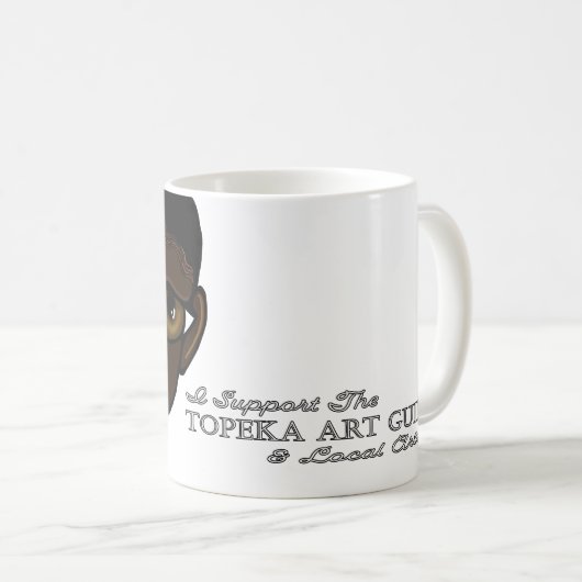 Ich unterstütze die Tasse Topeka Art Guild (VorderseiteRechts)