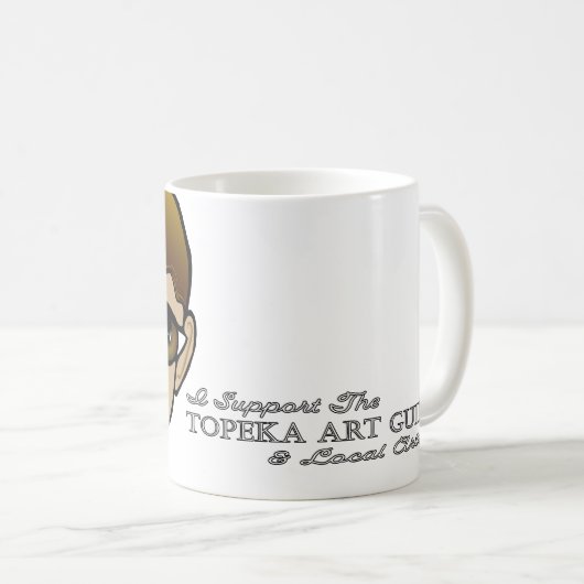 Ich unterstütze die Tasse Topeka Art Guild (VorderseiteRechts)