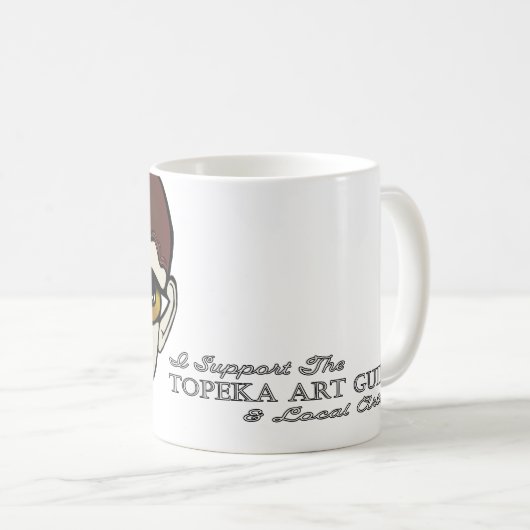 Ich unterstütze die Tasse Topeka Art Guild (VorderseiteRechts)