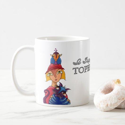 Ich unterstütze die Tasse Topeka Art Guild (Mit Donut)