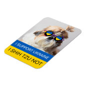 Ich unterstütze die Ukraine I Shih Tzu Not Heart F Magnet (Linke Seite)
