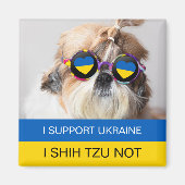 Ich unterstütze die Ukraine I Shih Tzu Not Heart F Magnet (Vorne)