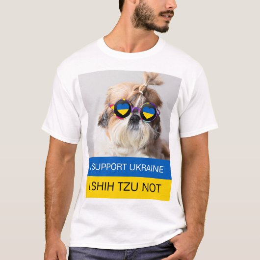 Ich unterstütze die Ukraine I Shih Tzu Not Heart F T-Shirt (Vorderseite)